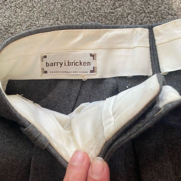 Neiman Marcus Sz 10 100% Wool Micro Houndstooth Trousers - Picture 6 of 9